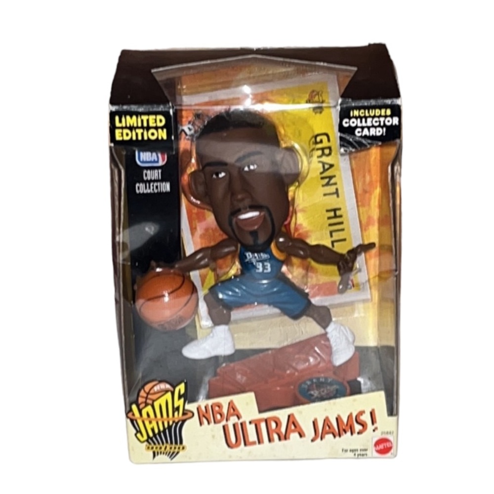 1999 NBA ULTRA JAMS! DETROIT PISTONS GRANT HILL  LIMITED Heads Up Bobblehead